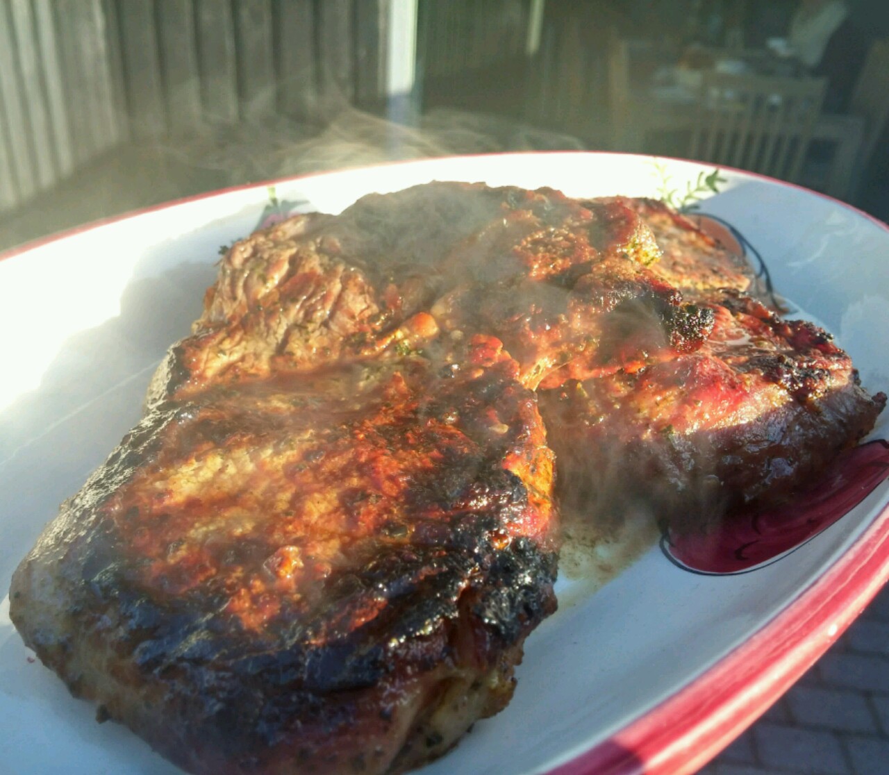 Hvide Sande BBQ Rib-Eye-Steak - frisch vom Slagtermester - arne-grillt