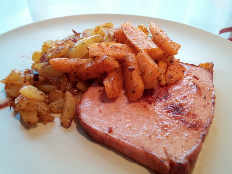Gourmet-Pfanne wieder im Einsatz: Leberkäse mit Bratkartoffeln und ... Gourmet-Pfanne wieder im Einsatz: Leberkäse mit Bratkartoffeln und ...